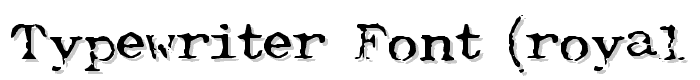 Typewriter-Font (Royal 200) font